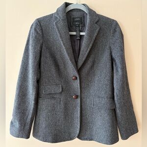 J. Crew Women's Blazer in Charcoal Herringbone